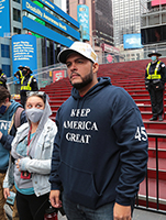 Political protests in Times Square, New York, Richard Moore